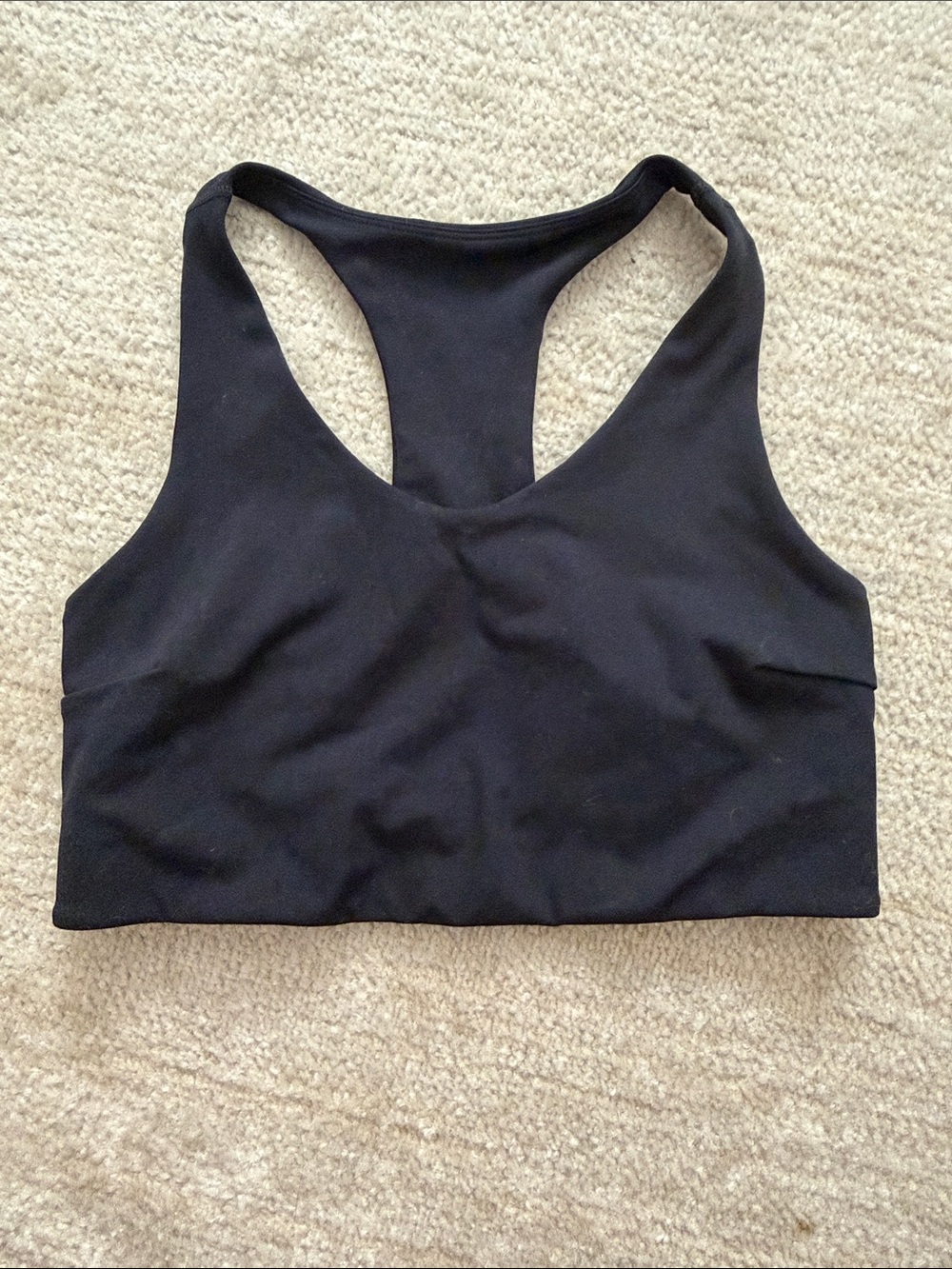 Zella Black longline Racerback Sports Bra